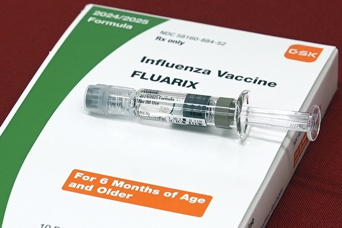 A flu vaccine at a pharmacy in New York 09-24-2024