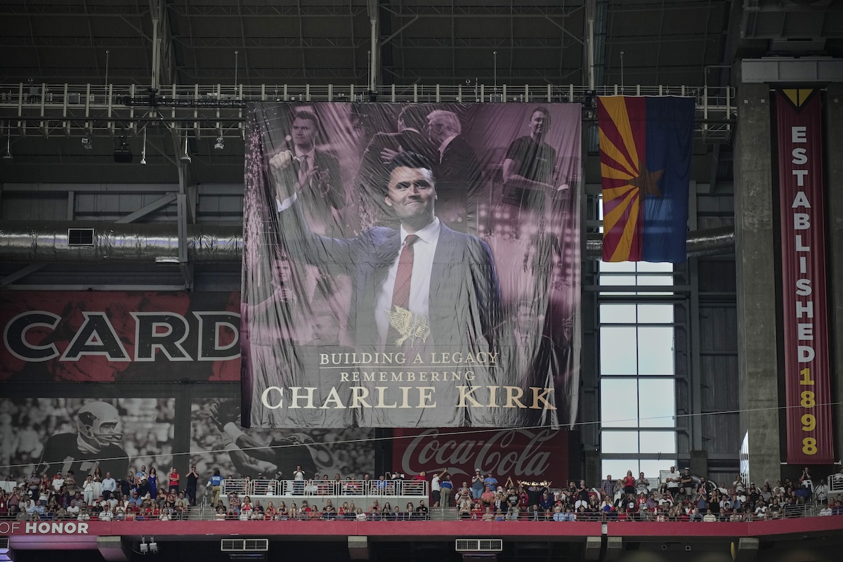 Banner for Charlie Kirk, 09-21-2025