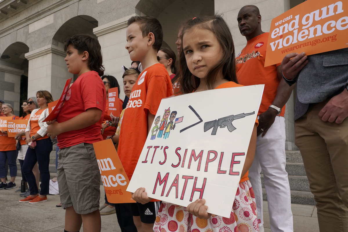 California children with end gun violence signs 6-3-22