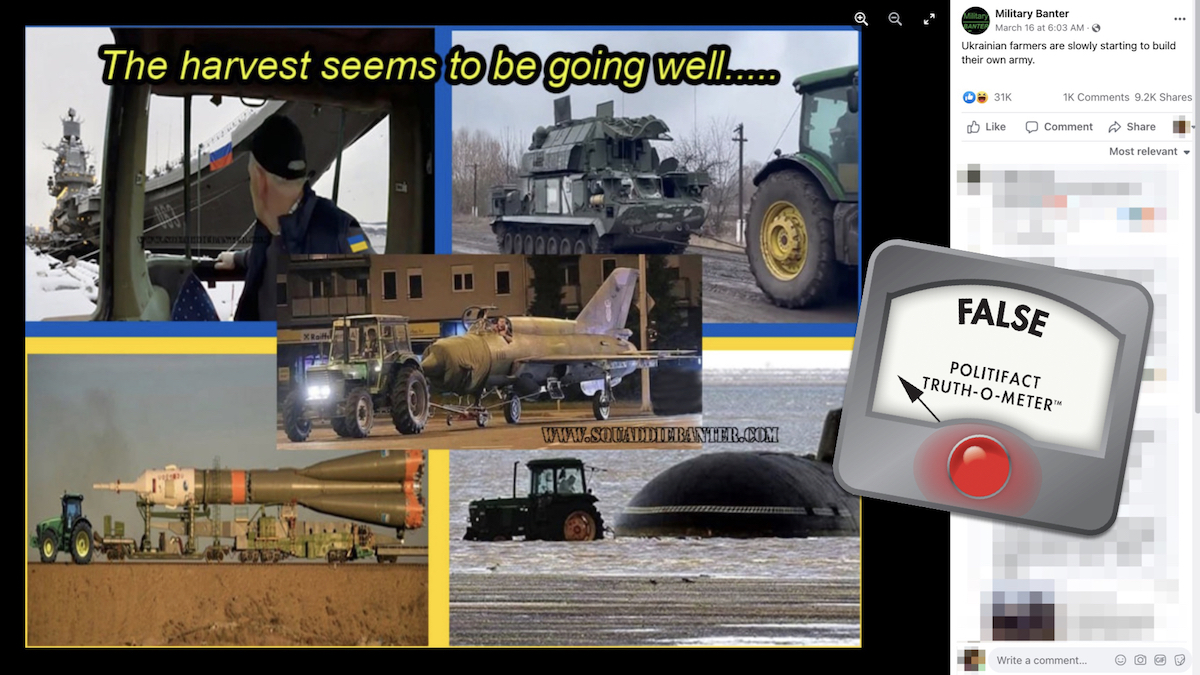 Ukrainian farmer False image