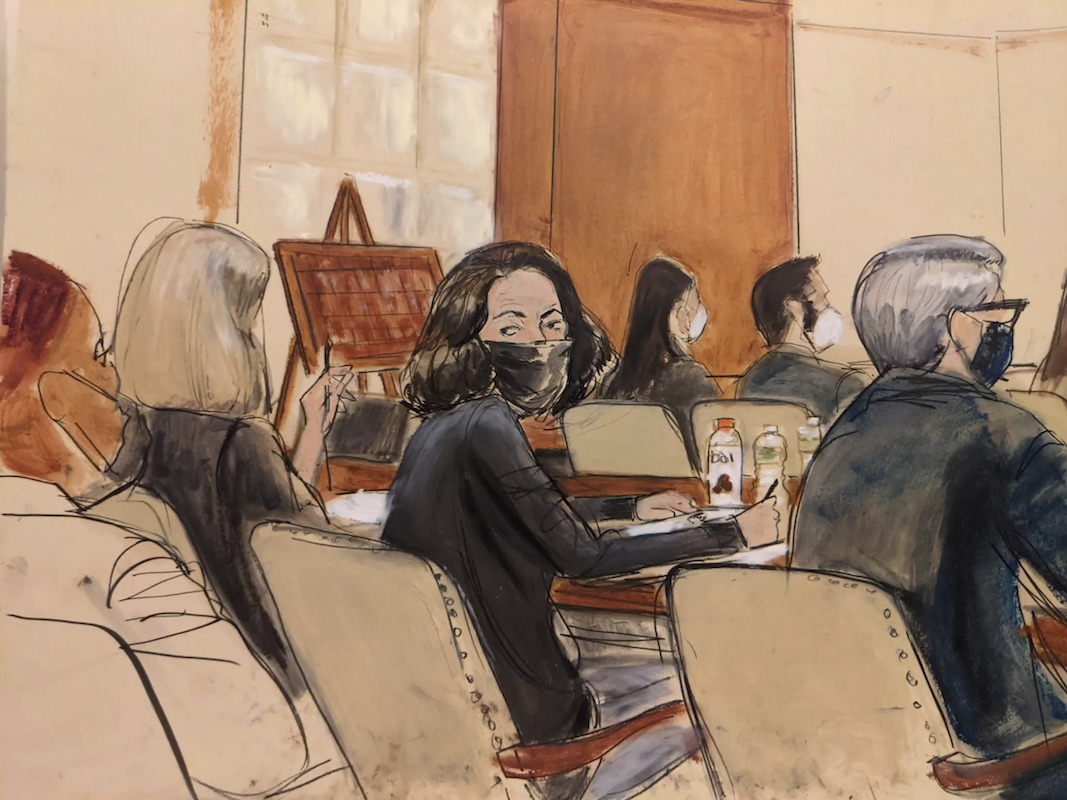 Ghislaine Maxwell courthouse sketch
