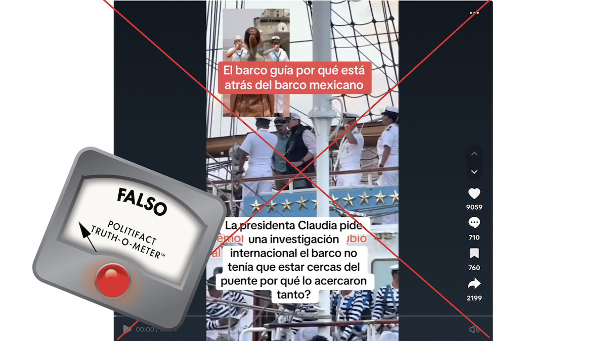 Grafico falso de buque mexicano que choco con puente 05-19-25