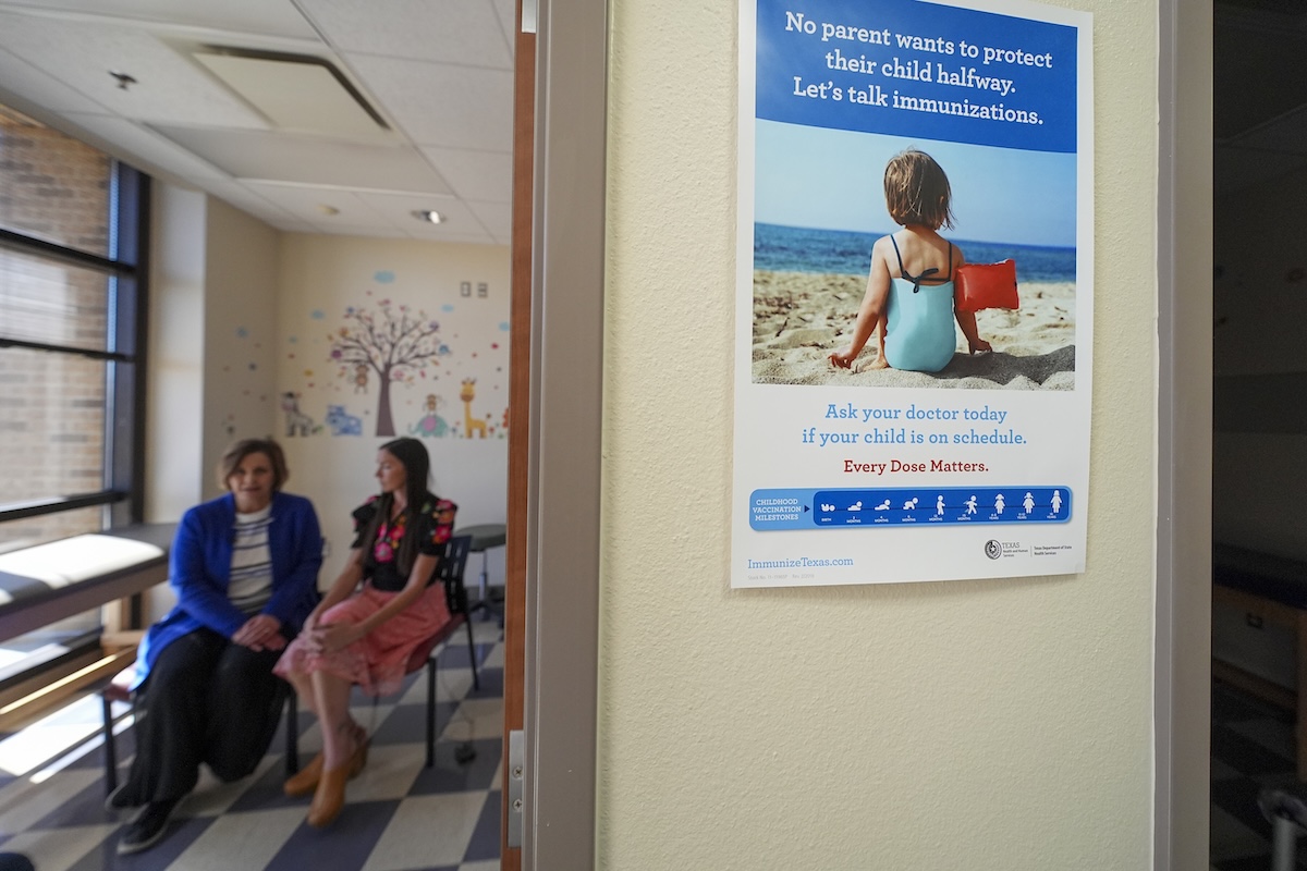 Immunization poster in Lubbock, Texas 02-25-2025