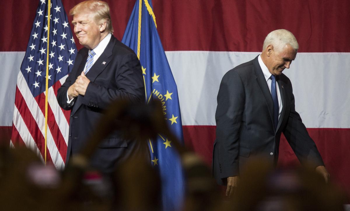 Donald Trump and Mike Pence take on Indiana (Tampa Bay Times wire photo)