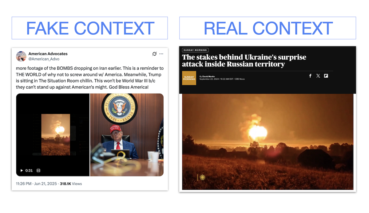 Out of context explosion, US-Iran, 06-23-2025