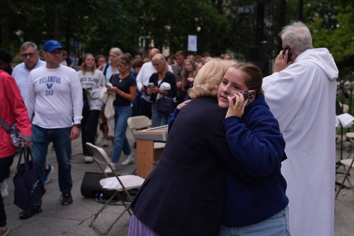 People react at Villanova University, 08-21-2025