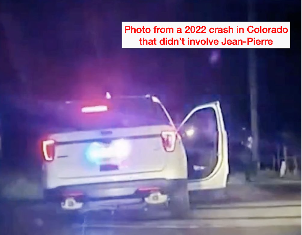 Police car screenshot for KJP fact-check