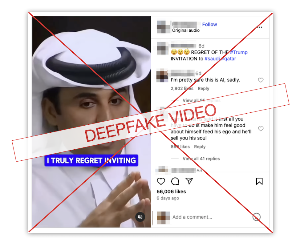 POF Embed Qatari emir deepfake video