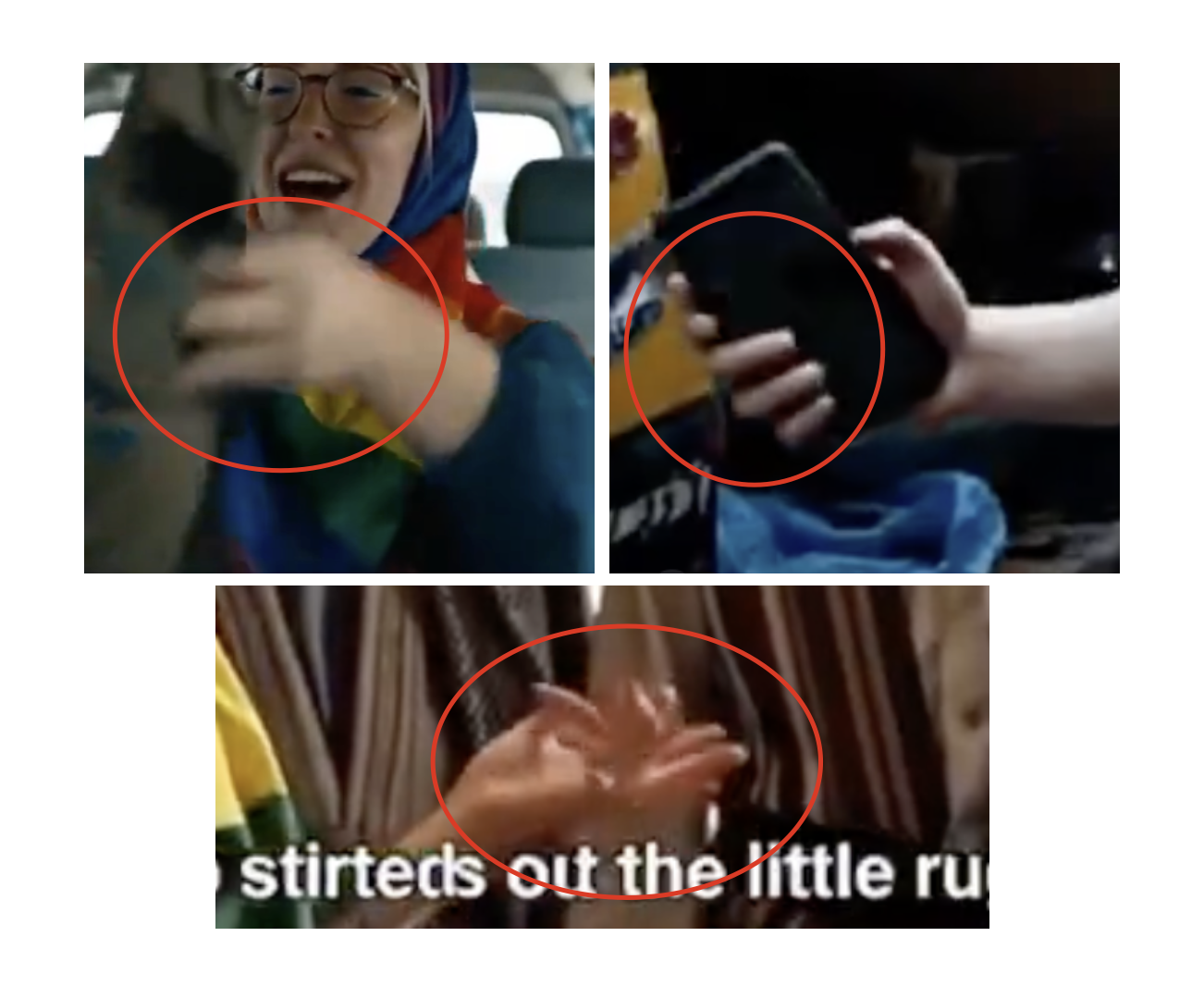 POF Embed of hands in rainbow hijab AI generated  video