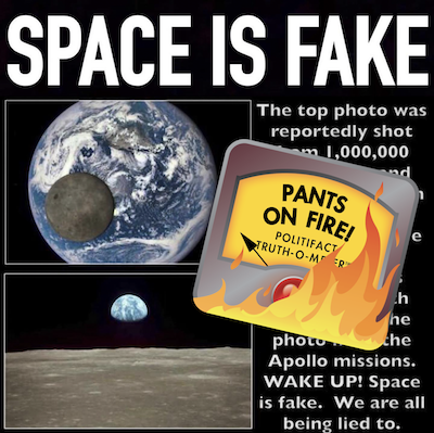 Space is fake moon earth insta post POF