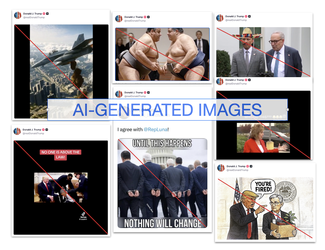 Trump's AI posts against opponents, 10-23-2025