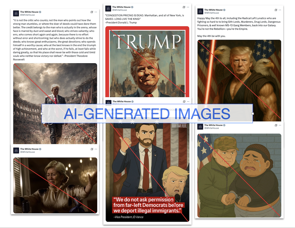 White House AI posts, 10-23-2025