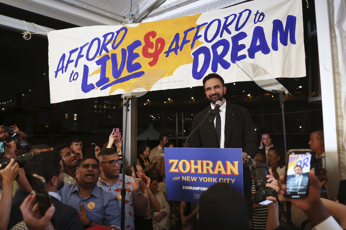 Zohran Mamdani at party 6-25-25