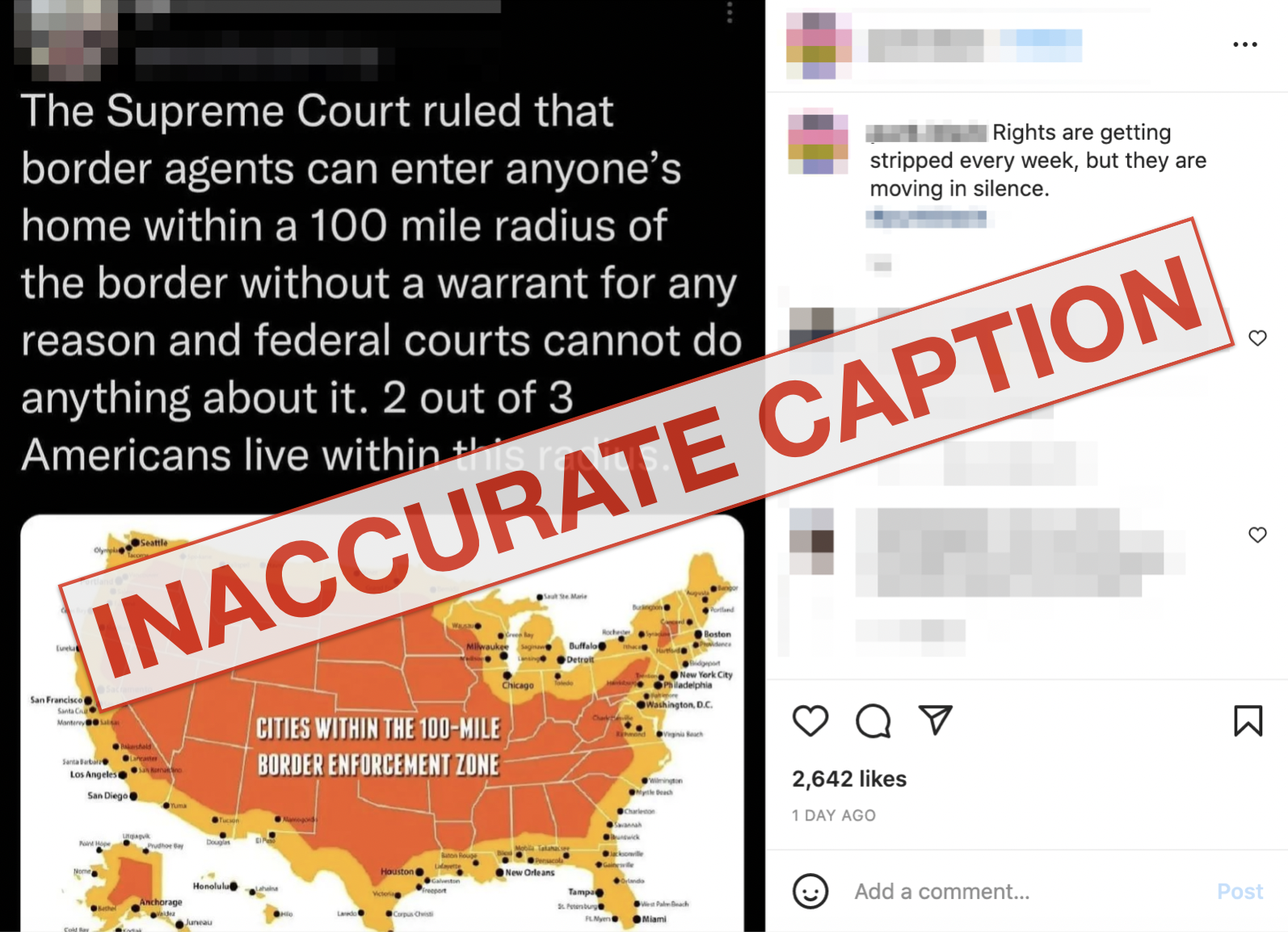 Scotus ruling border patrol enter house without warrant Instagram post