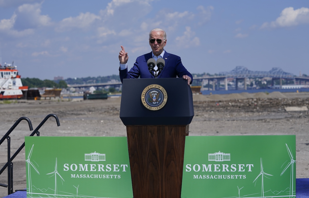 Biden speaks about climate change in Somerset Mass. 07-20-2022