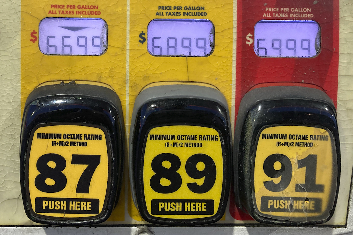 gas prices at the pump in California on June 11