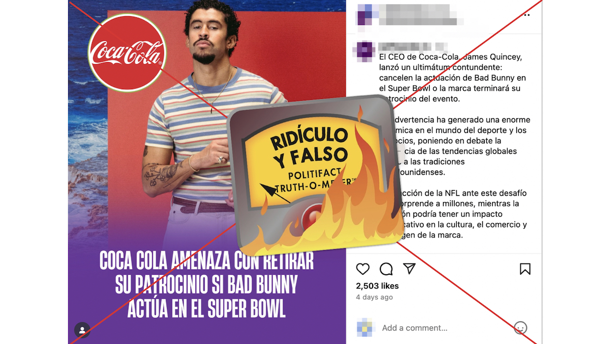 Grafico Ridiculo y Falso de Bad Bunny