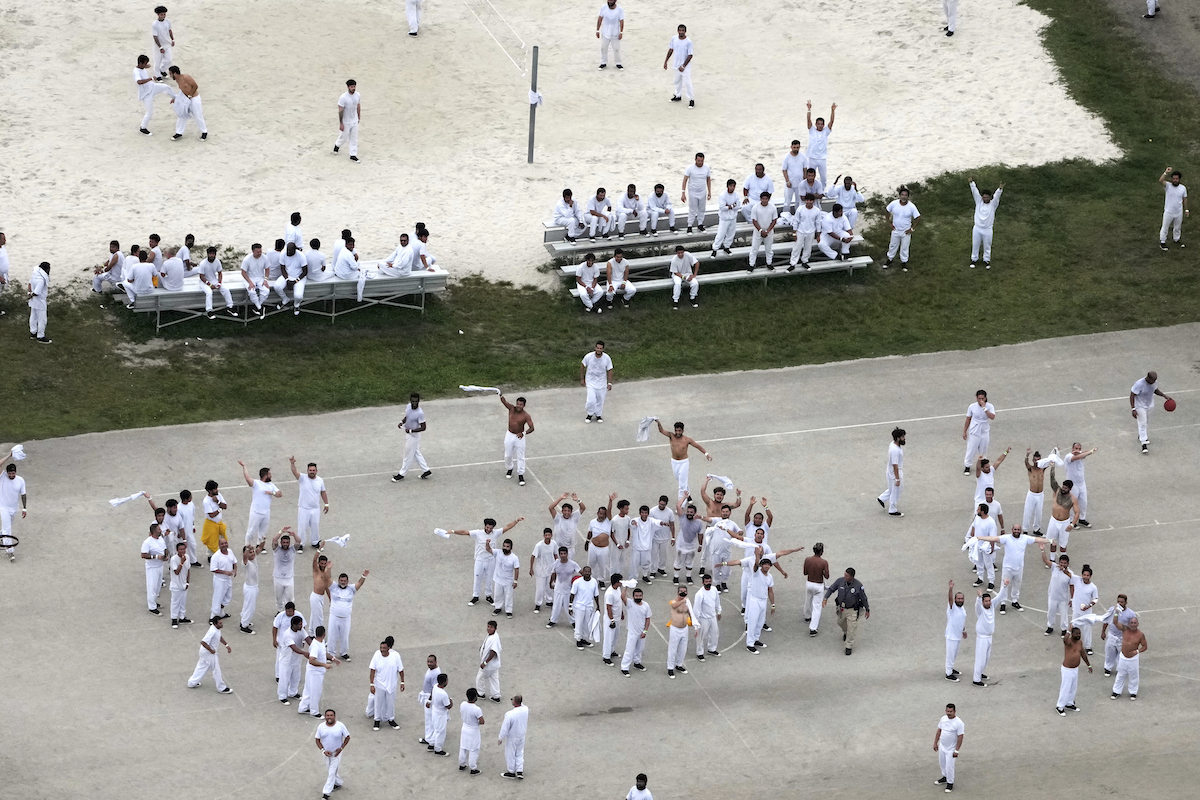 Immigrant detainees at Krome in Florida 7-4-25