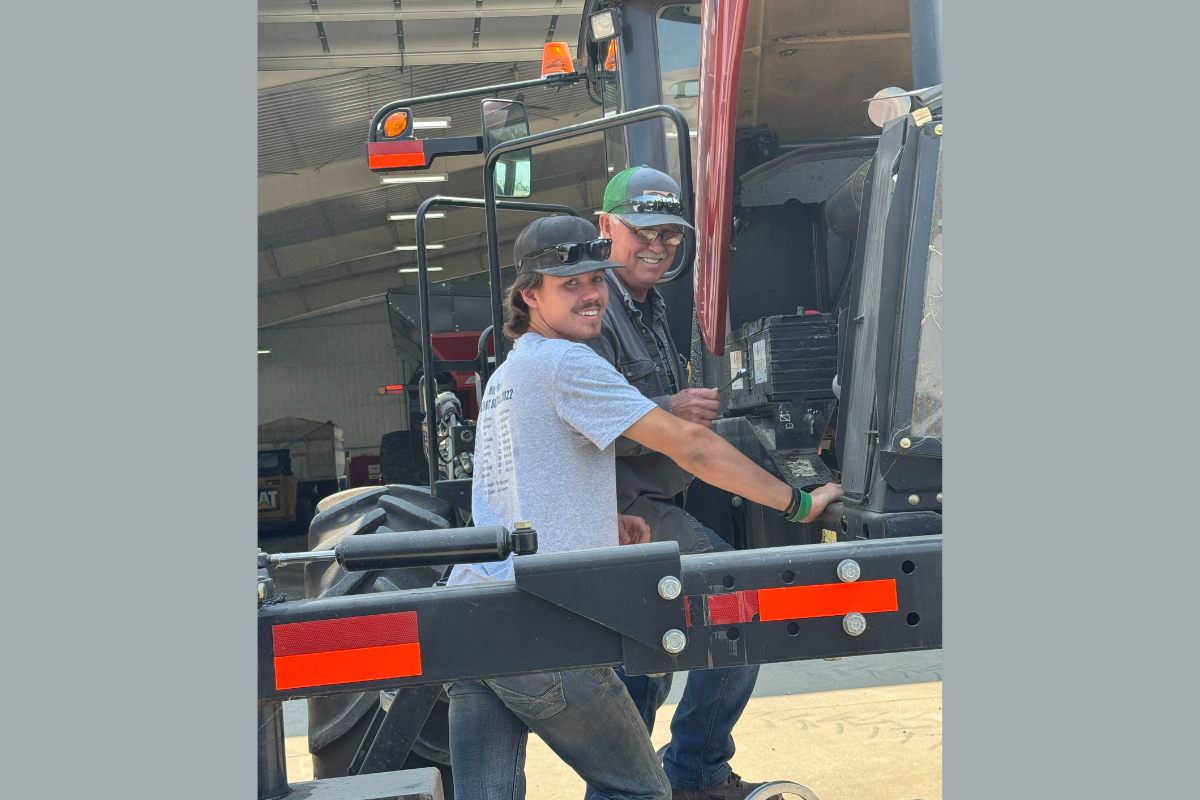 Randy Richards with grandson hope north dakota