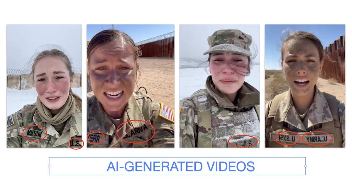AI soldier misspellings, 04-15-2026