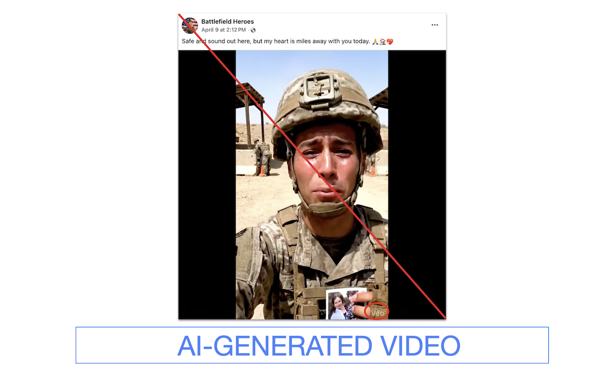 AI soldier, with Veo watermark, 04-15-2026