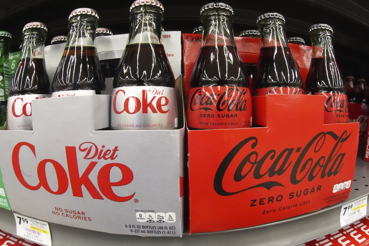 Diet coke, coke zero on store shelves