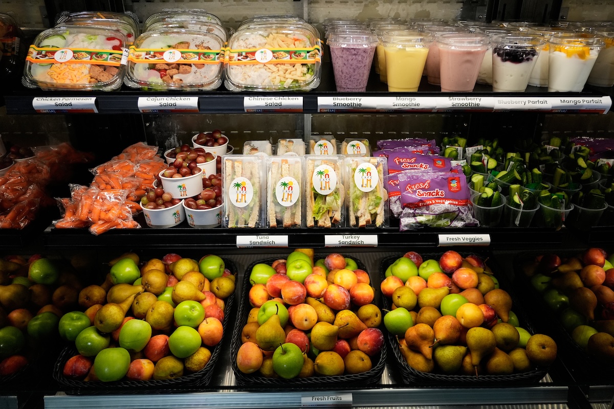 Healthy food on California grocery shelves