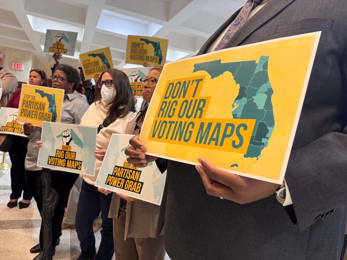 Florida protest against mid decade redistricting 2025/2026