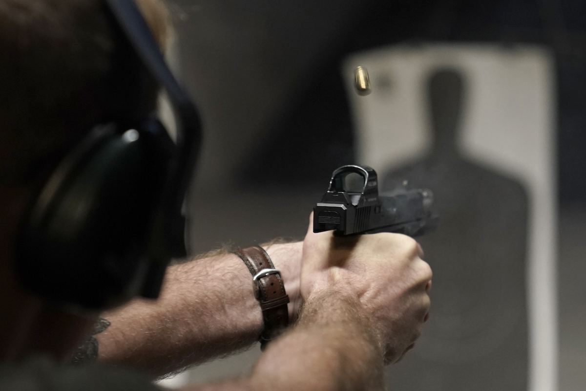 Man with gun at firing range in California 7-1-22