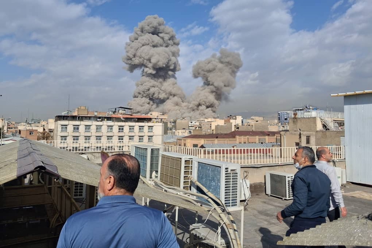 Smoke rises Tehran Iran 2-28-26