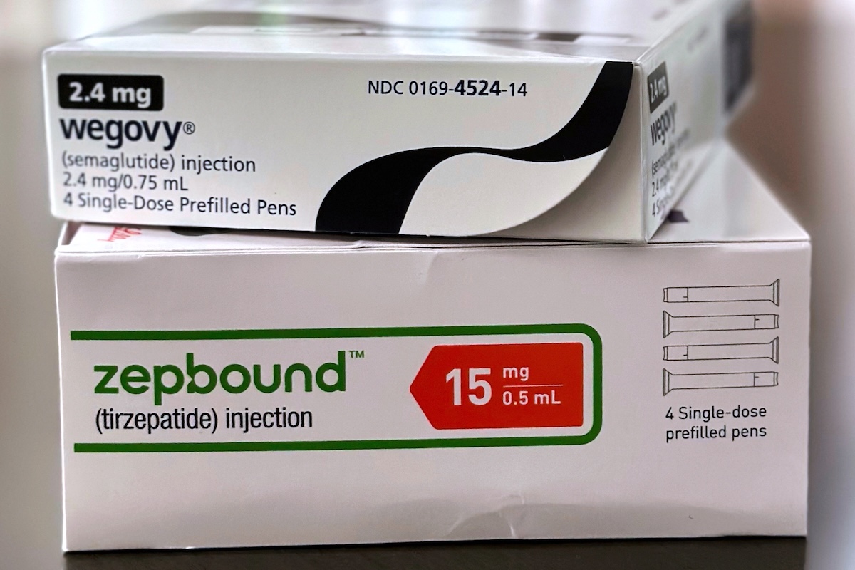 Boxes of Wegovy and Zepbound May 2025