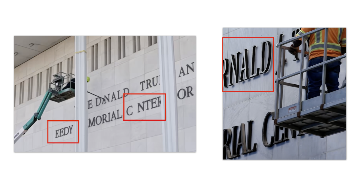 Screenshot of AI-generated video Trump Kennedy Center, 06-01-2026