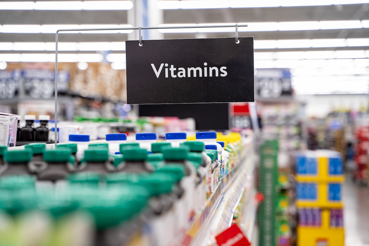 Vitamin supplement store shelves shutterstock