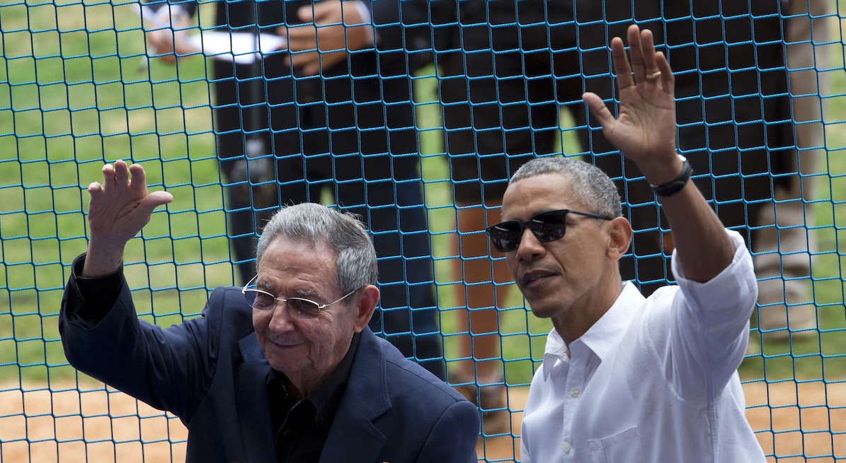 Obama and Castro in 2016
