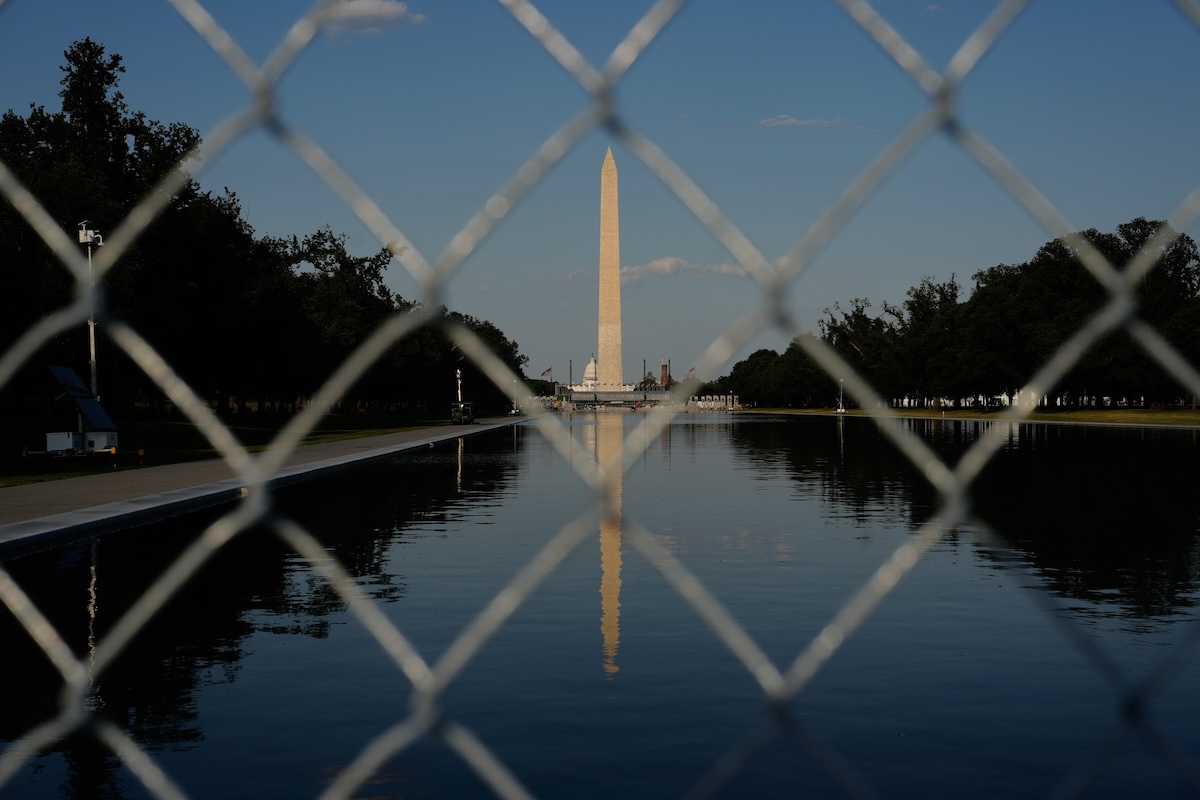 Reflecting Pool through fencing